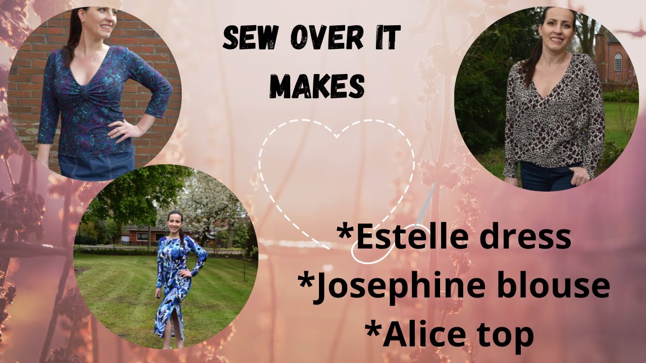 #SewOverIt makes Estelle dress, Alice Top and Josephine Blouse #soipatterns #fitting #Minervafabrics