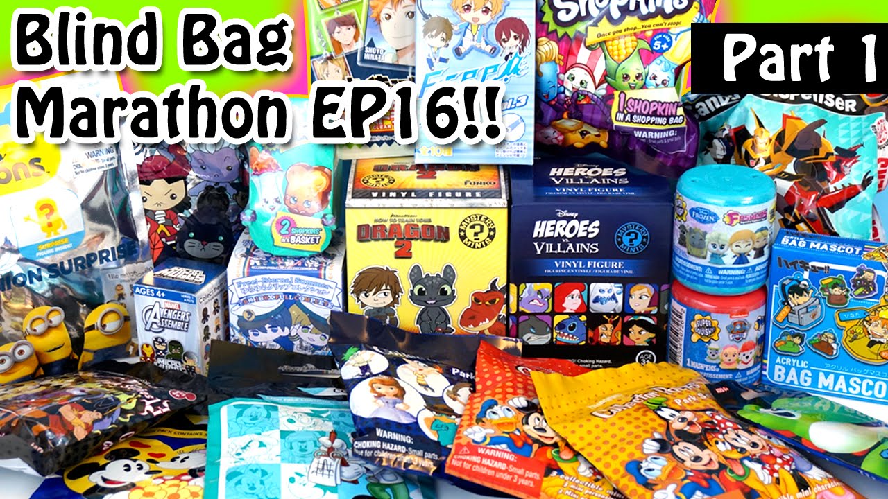 Surprise Blind Bag Marathon EP16 - Part1 - Transformers, Disney, Shopkins, Minions, Anime and MORE!