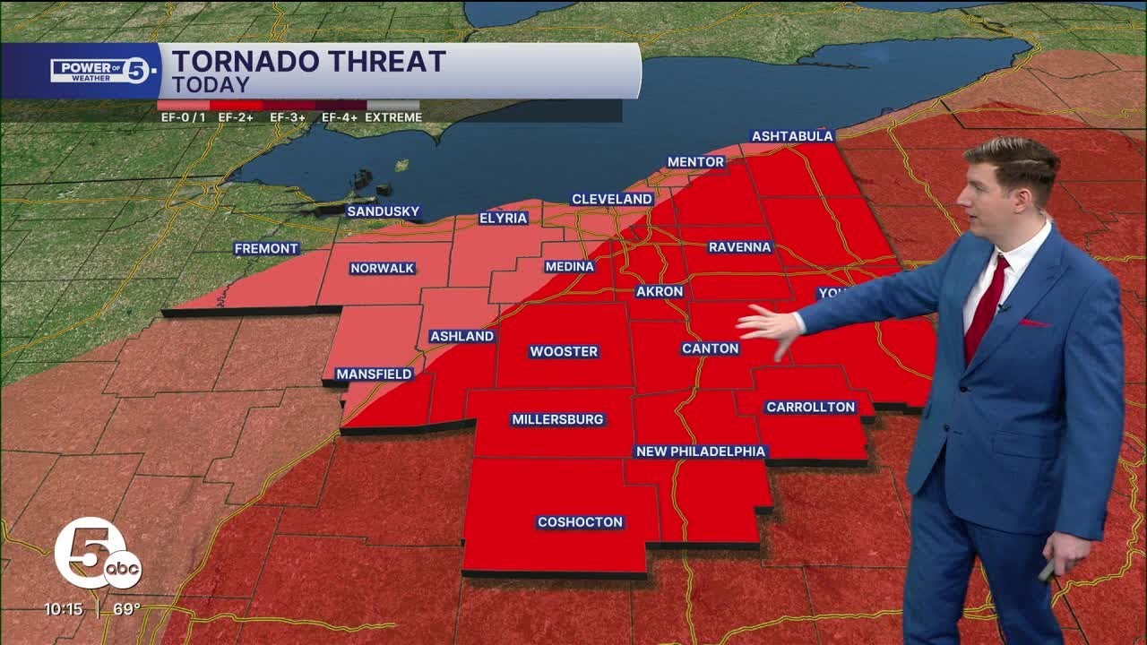 Growing tornado, severe storm threat for Northeast Ohio Saturday