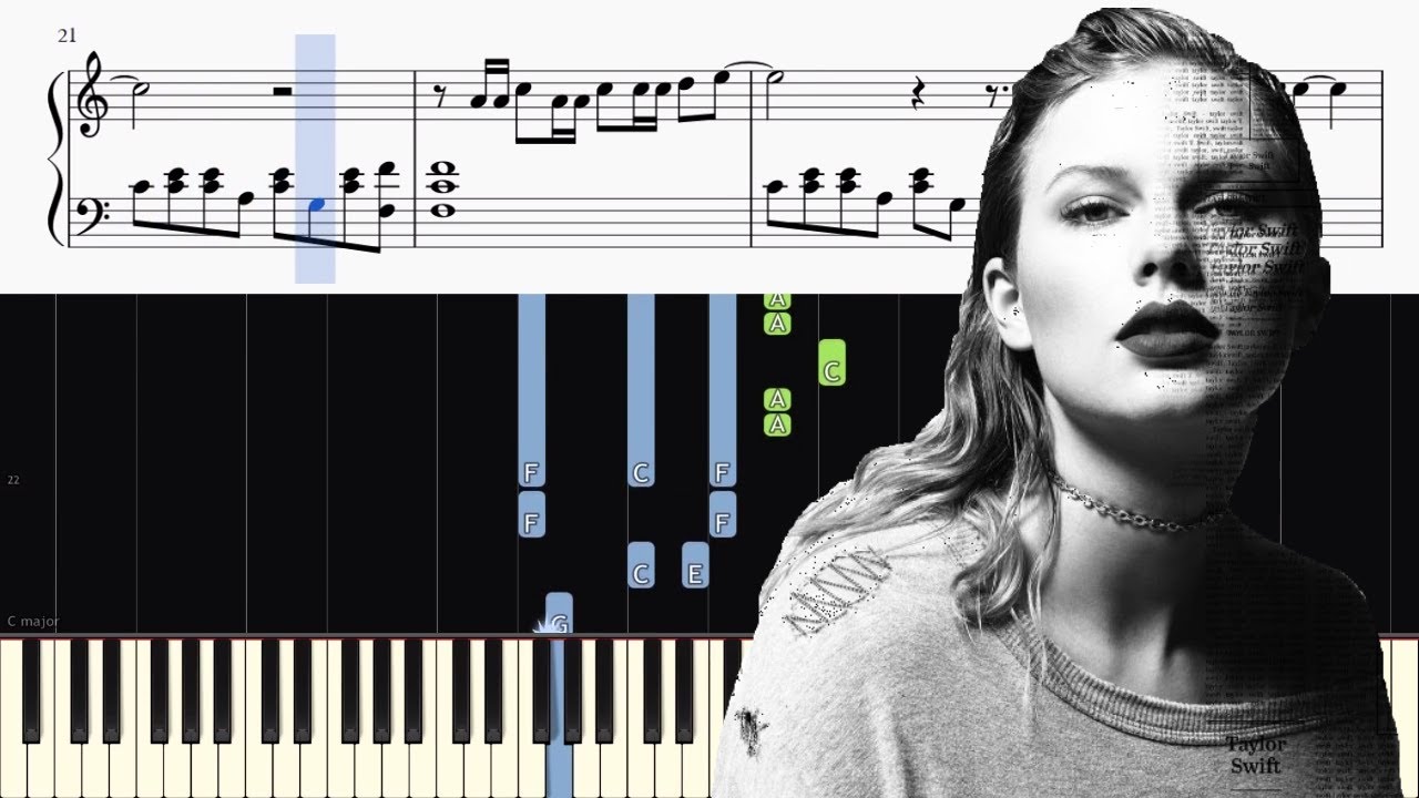 Taylor Swift - New Year's Day - Piano Tutorial + SHEETS