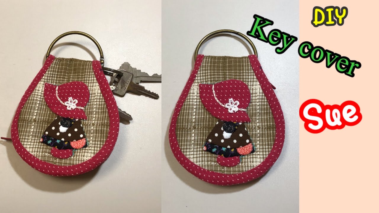 DIY#How to make a Key cover Sue #วิธีทำที่ใส่พวงกุญแจแบบห่วงผ้าญี่ปุ่น#แฮนด์เมดผ้าญี่ปุ่น