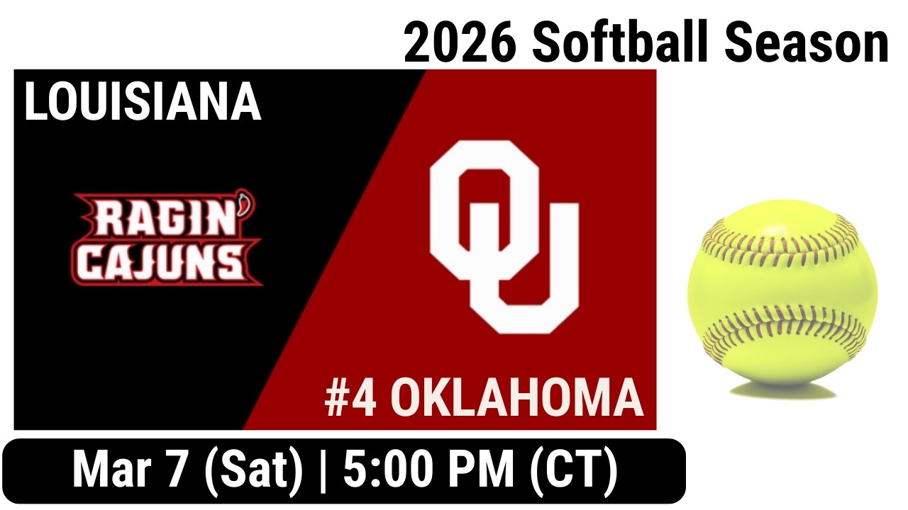 2026 Mar 7 SB Louisiana Ragin' Cajuns vs #4 Oklahoma OU Sooners FULL GAME Softball 20260307