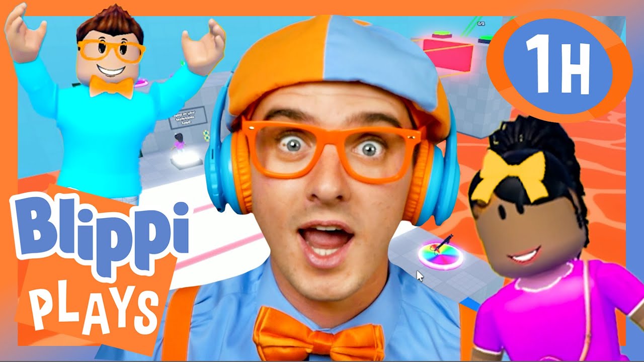 Blippi and Meekah Play Floor is Lava! 🔥 BEST OF BLIPPI PLAYS ROBLOX! 🎮 Gaming Videos for Kids