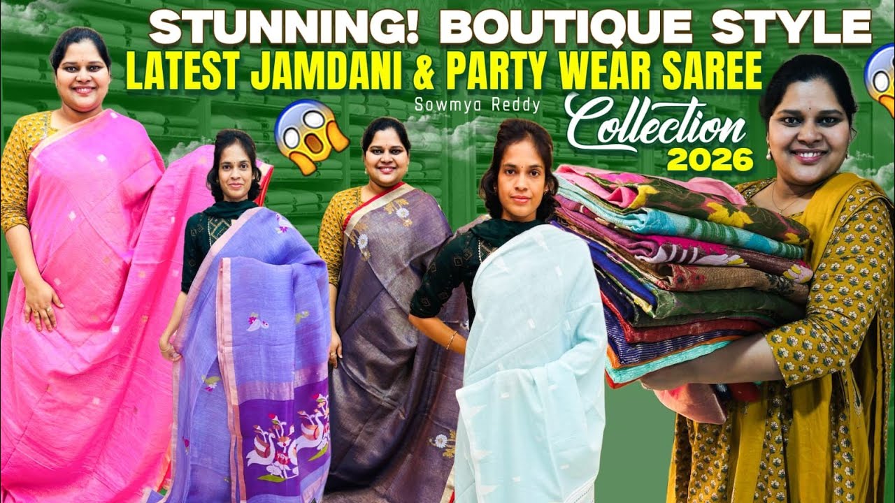 STUNNING! ✨ Latest Jamdani & Party Wear Saree Collection 2026 | Boutique Style