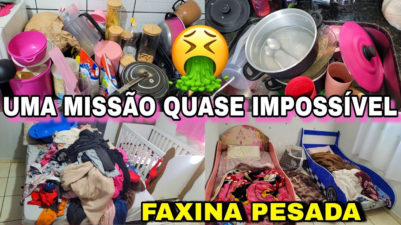 MISSÃO QUASE IMPOSSÍVEL💥🥵 CASA SUJA AO EXTREMO🤮 FAXINA PESADA NA CASA TODA!
