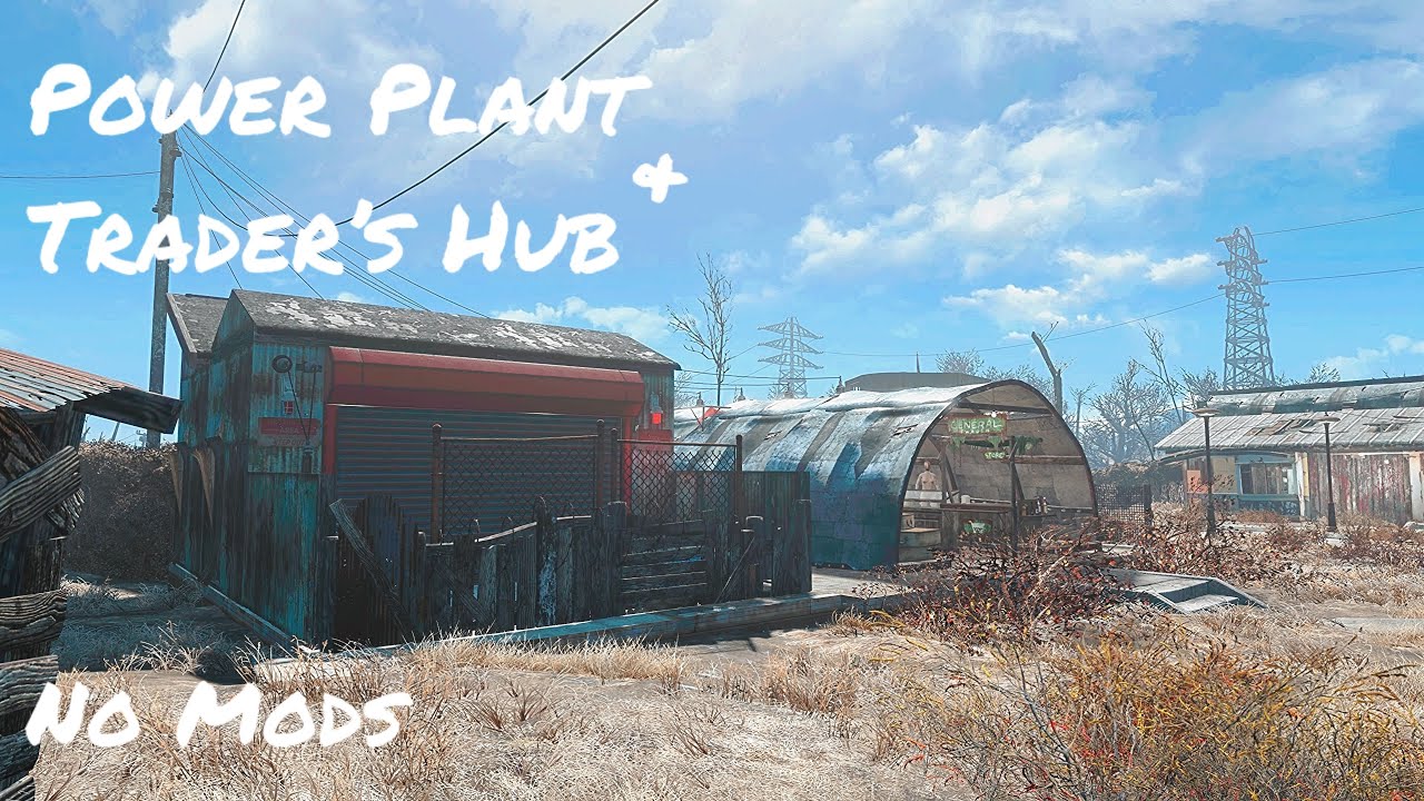 Power Plant and Trader’s Hub, Sanctuary Hills Settlement Tour (No Mods) - Fallout 4