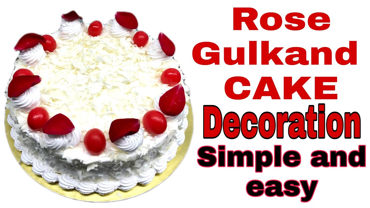 Rose Gulkand Cake | Gulkand Cake recipe | Gulkand cake decoration ideas | Cake Guruji | गुलकंद केक