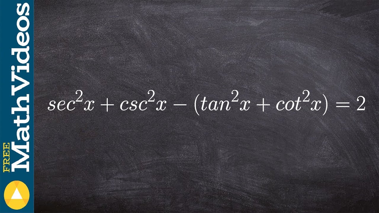 Distributing a negative to verify the identity