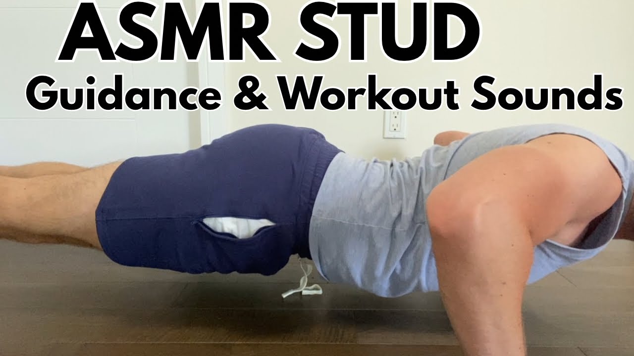 ASMR Guided Pushups- Workout Sounds- Deep British Male Voice 