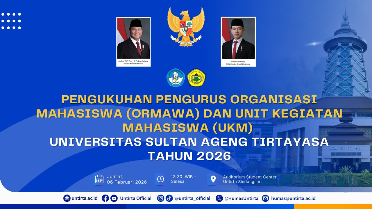 PENGUKUHAN PENGURUS ORMAWA & UKM UNTIRTA 2026