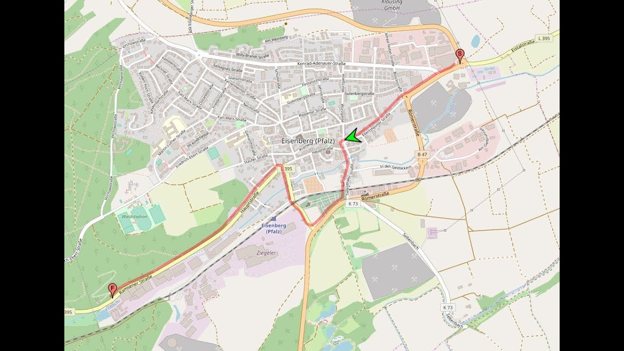 Ortsdurchfahrt im Eisbachtal/KIB: Eisenberg (NO rein, SW raus)