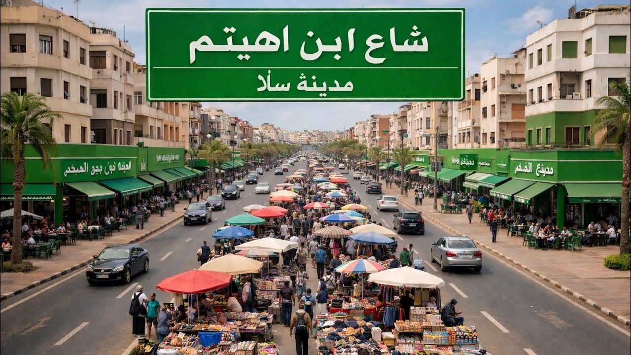 تغيير في واجهات المقاهي ☕ والمحلات التجارية إلى اللون الاخضر في مدينة سلا 🇲🇦
