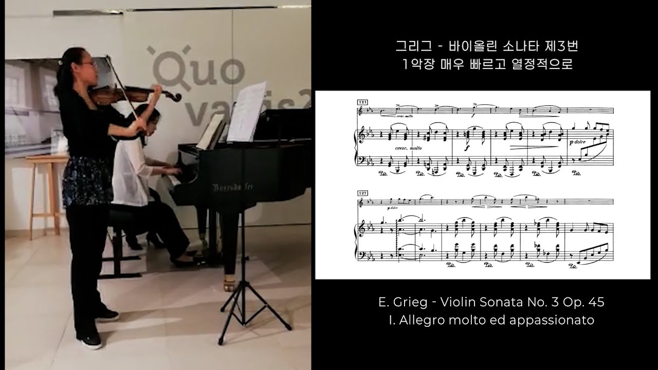 [듀오 연주] 그리그 바이올린 소나타 제3번 | E. Grieg Violin Sonata No. 3 1. Mov