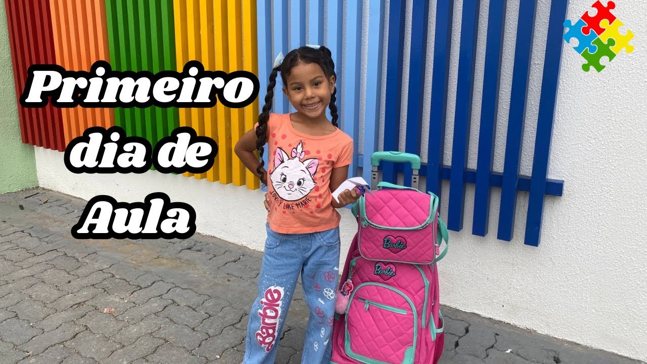PRIMEIRO DIA DE AULA DA MINHA FILHA NA ESCOLA NOVA 🧩❤️