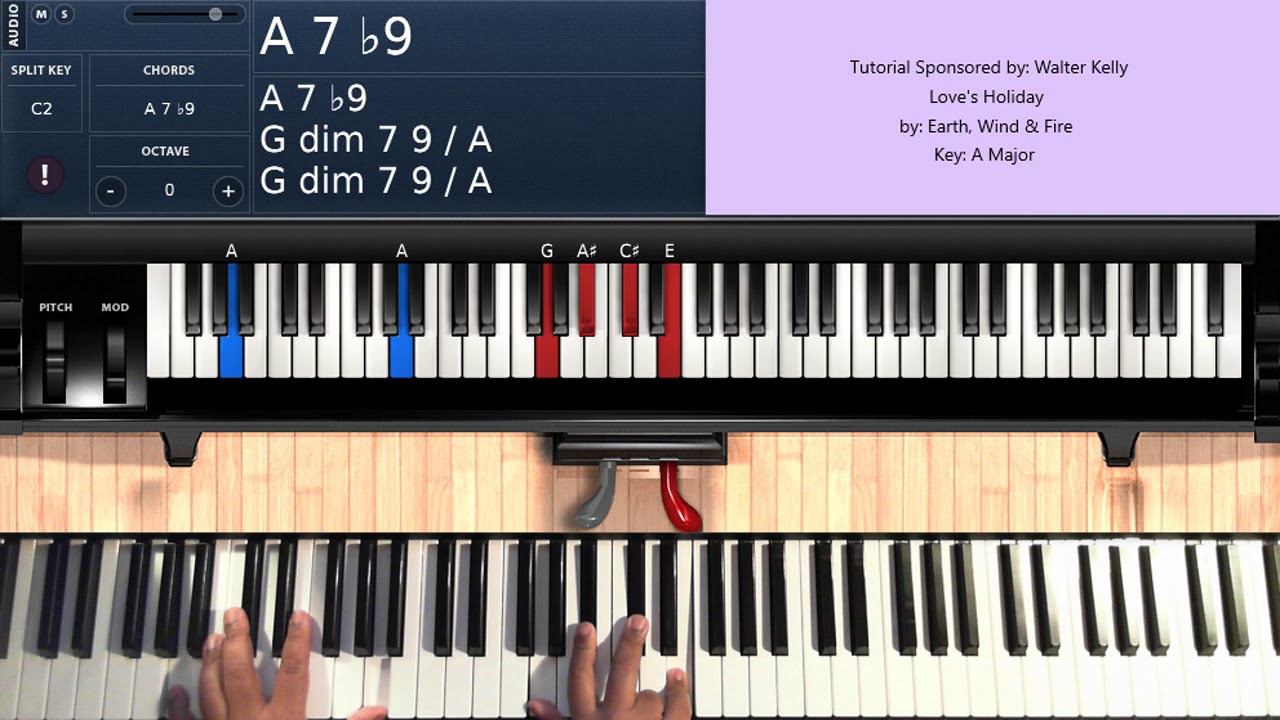 Love's Holiday (by Earth, Wind & Fire) - Piano Tutorial