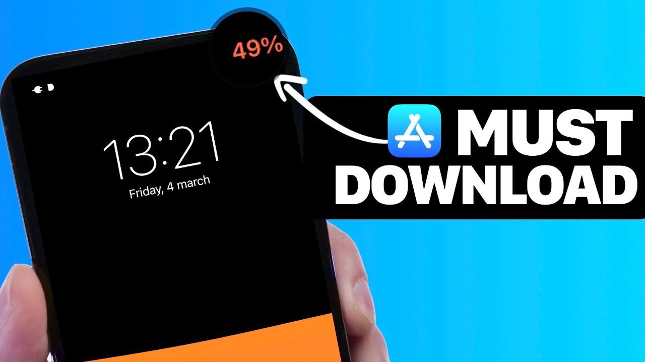 Get the Battery % on the status bar of iPhone While charging!🔋