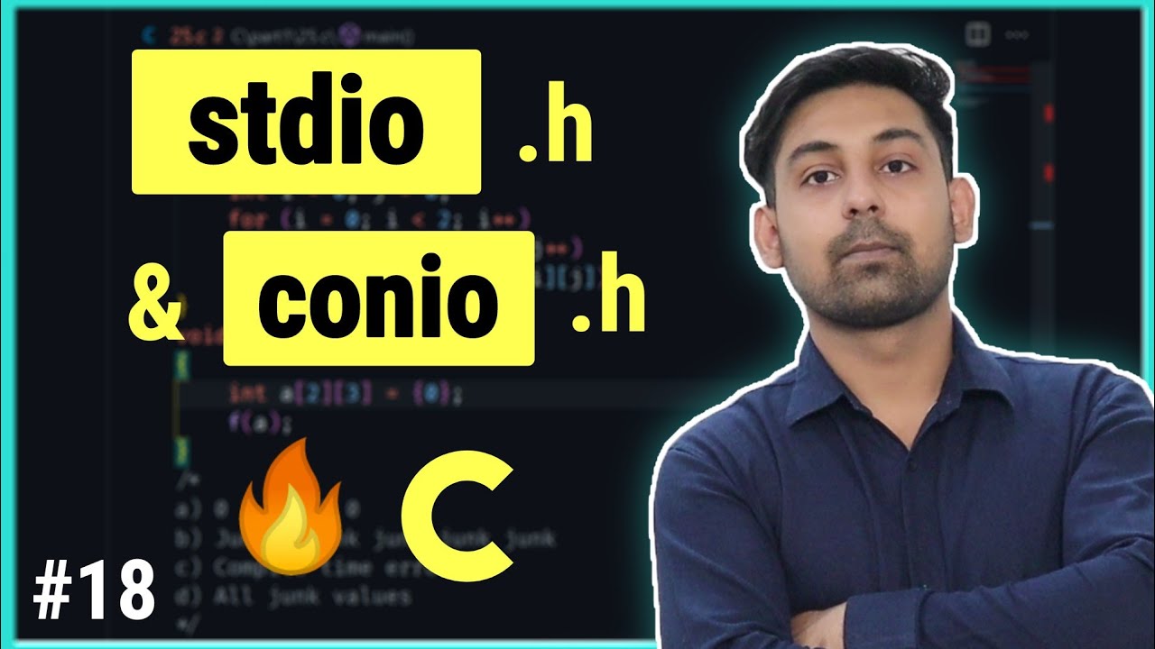 Stdio.h and Conio.h Header Files In C Language In Hindi By Nirbhay Kaushik