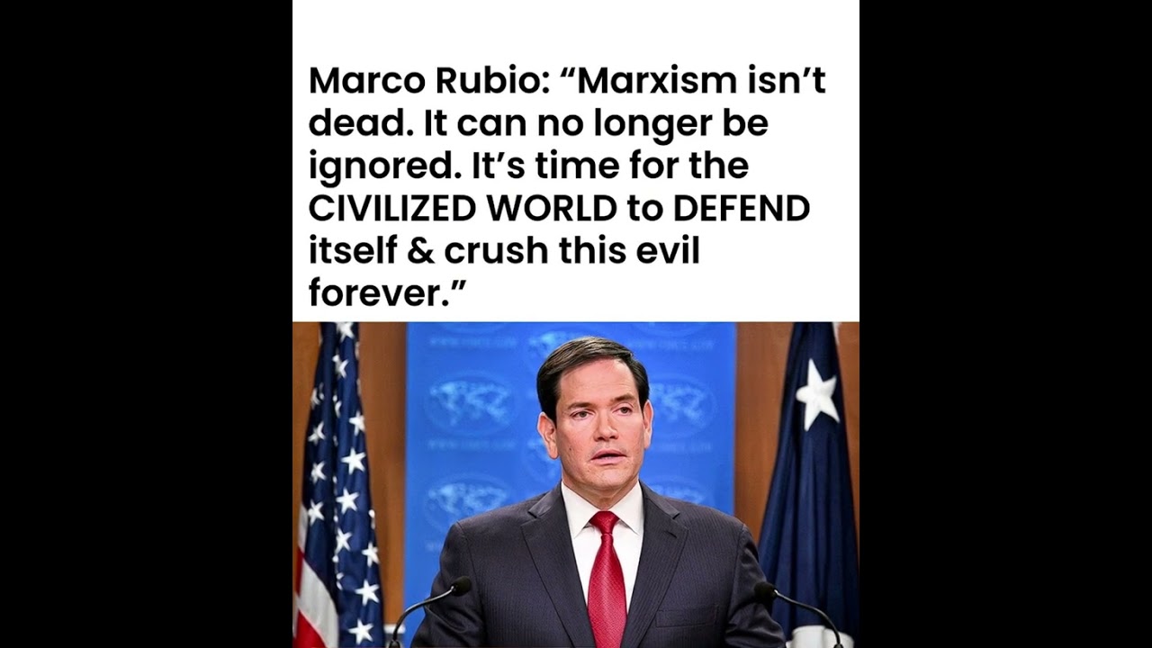 Marco Rubio is naming the threat without apology. The civilized world must defend freedom against