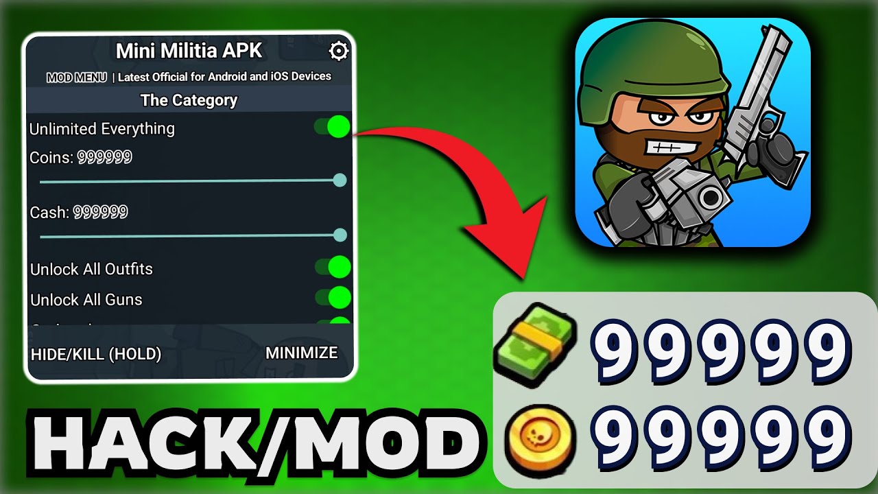 Mini Militia Hack 2026 | Unlimited Coins & Ammo + Pro Pack | Mini Militia Mod APK for Android/iOS