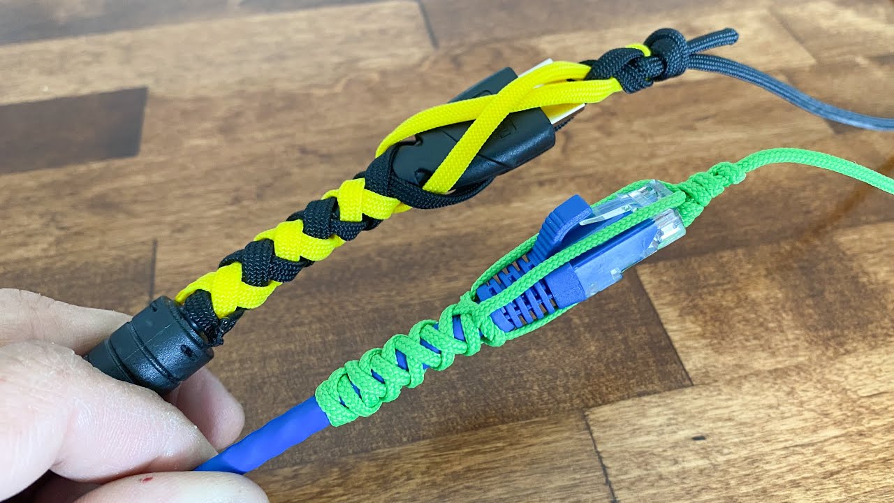 A knot for pulling Ethernet and HDMI cable