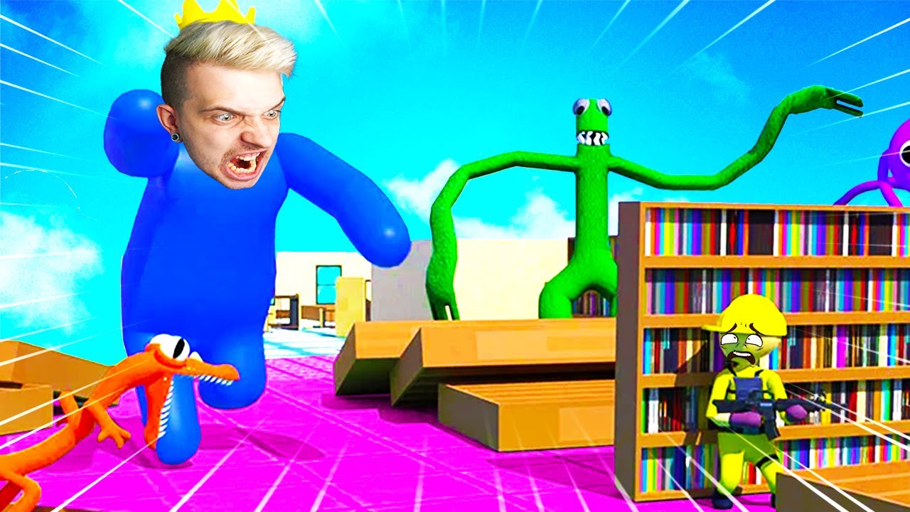 JESTEM RAINBOW FRIENDS i GRAM Z LUDŹMI W CHOWANEGO! - Blue Survival: Hide N Seek