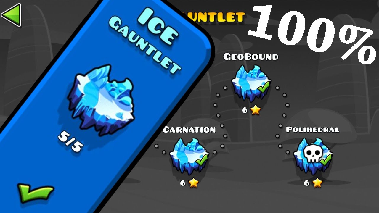 Geometry Dash - Ice Gauntlet [All Levels 100%]