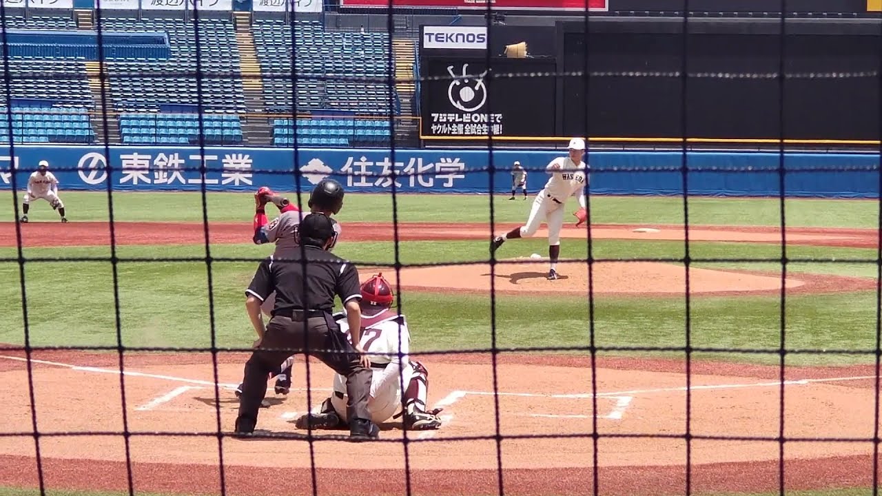 慶應義塾大学・清原勝児 新人戦でレフト前ヒット 2025 06 06 (慶應義塾)