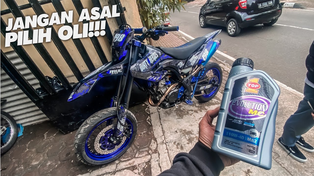 MAU MESIN AWET??? JANGAN ASAL PILIH OLI!!! GANTI OLI TOP1 EVOLUTION MC #wr155 #supermoto #motovlog