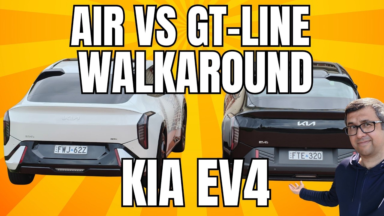 KIA EV4 Air против GT-Line: сравнение «бок о бок»: интерьер, экстерьер, багажник, передний отсек ...