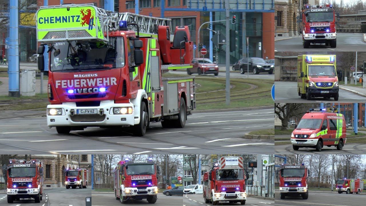 [VON EINEM ZUM NÄCHSTEN] Einsatzfahrten Feuerwehr & Rettungsdienst Chemnitz am 09.02.2022