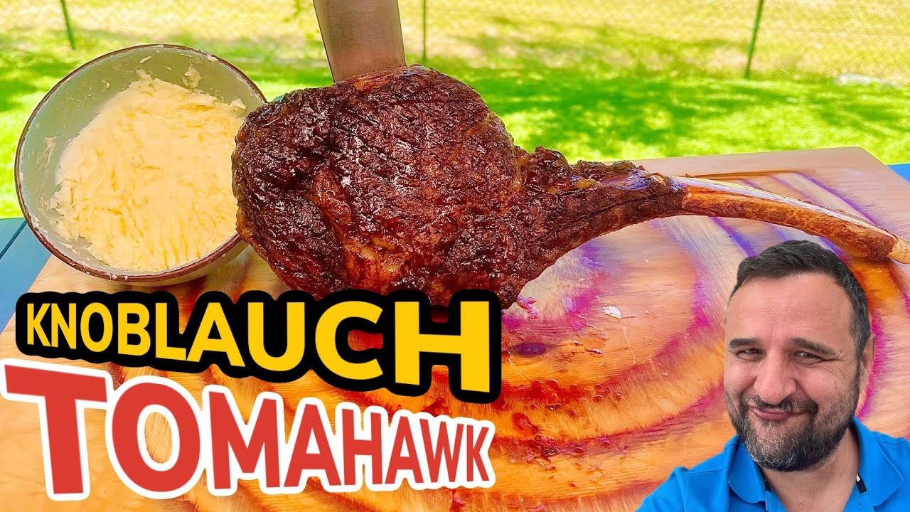TOMAHAWK STEAK mit KNOBLAUCHBUTTER GRILLEN --- Klaus grillt