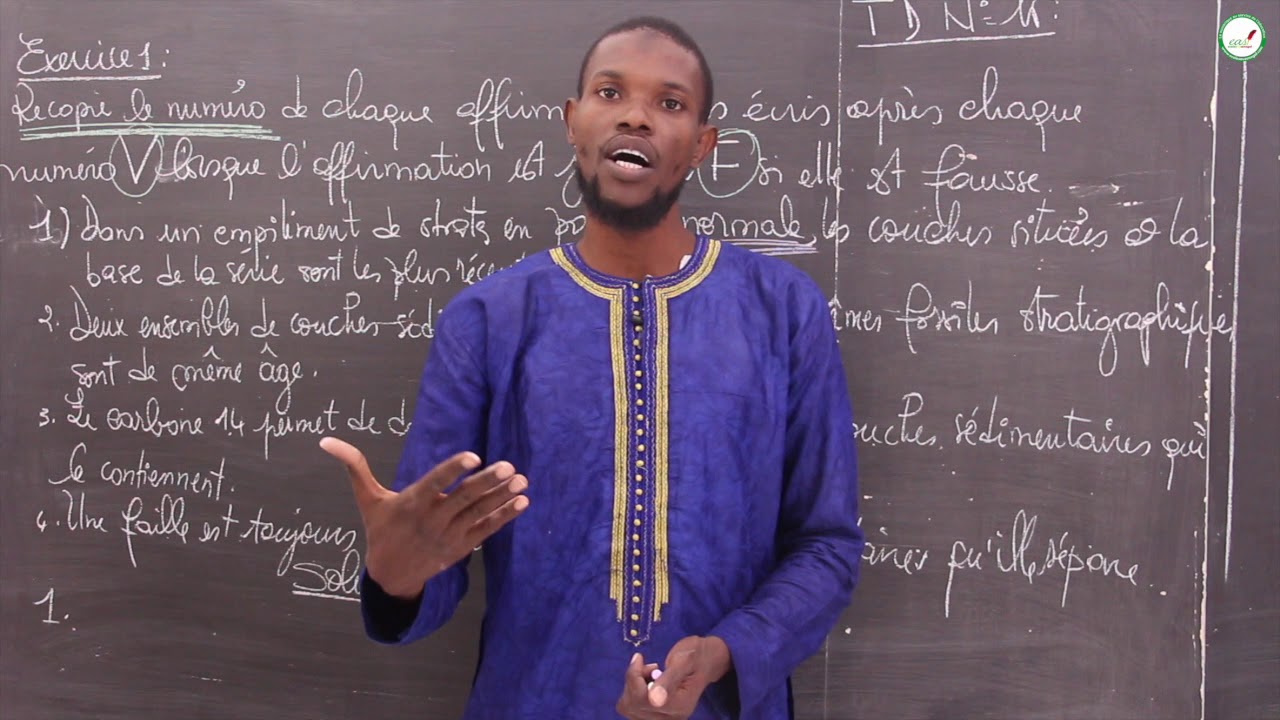 Exercices - Troisième - SVT : La chronologie en géologie / M. Diallo