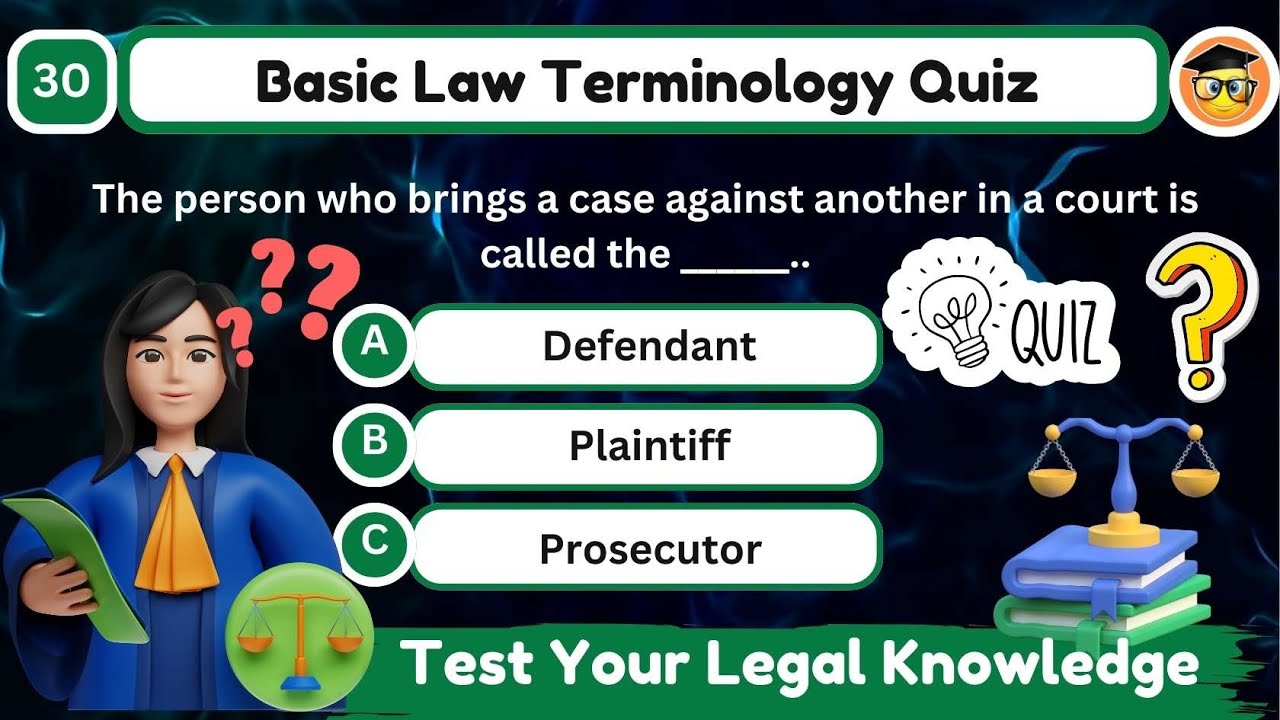 Legal Quiz Competition||Basic Law Terminology Quiz||Law and Court Related Important Quiz.