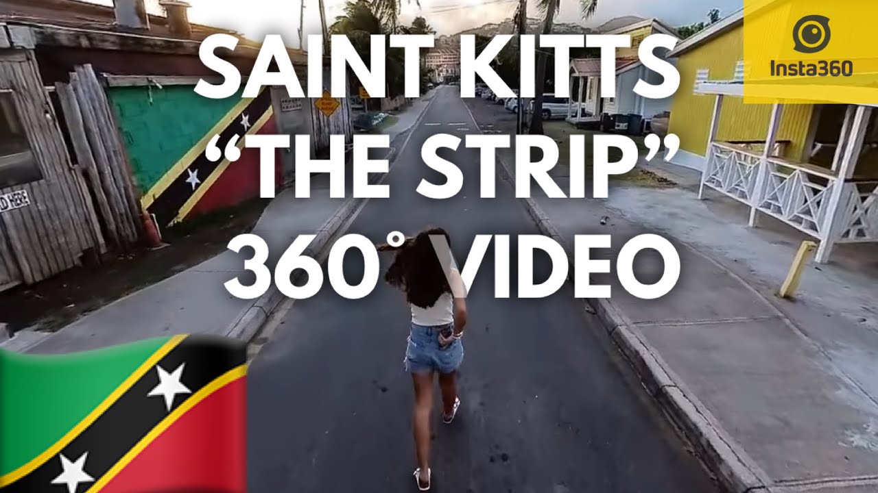🇰🇳 Saint Kitts & Nevis | Frigate Bay Exploring “The Strip” in 360 Video