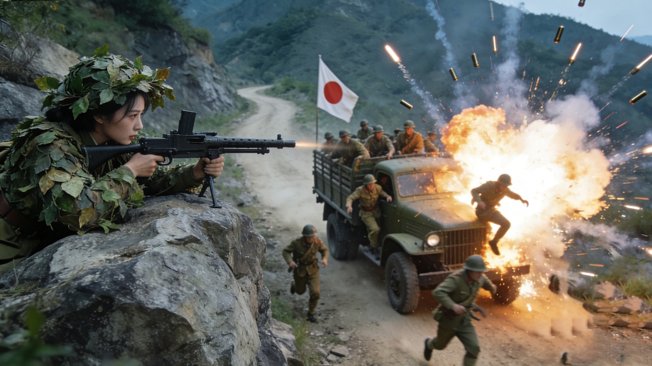 美女特工架起大砲埋伏樹林，瞬間殲滅日軍大部隊！抗戰|Kung Fu丨Action丨功夫丨動作丨Chinesedrama丨中國電視劇