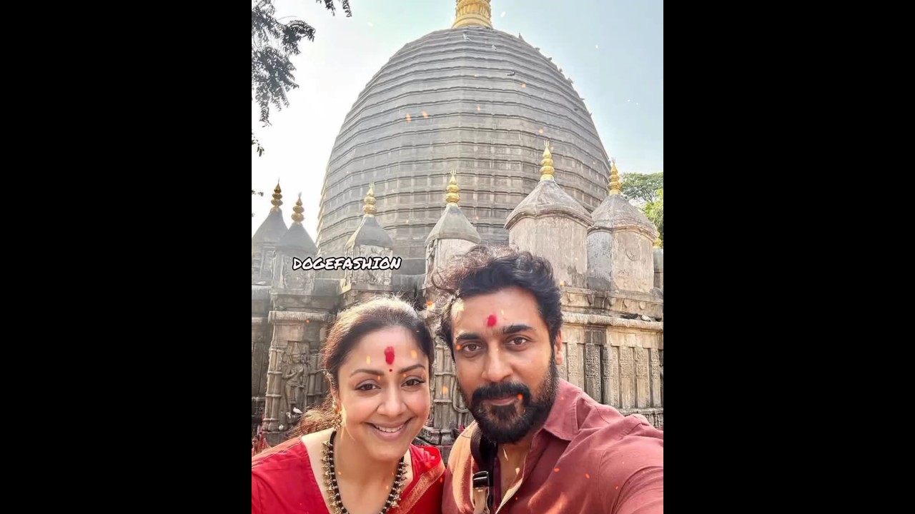 Actor surya, Jyothika visit at spiritual place kolhapur mahalaxmi temple 