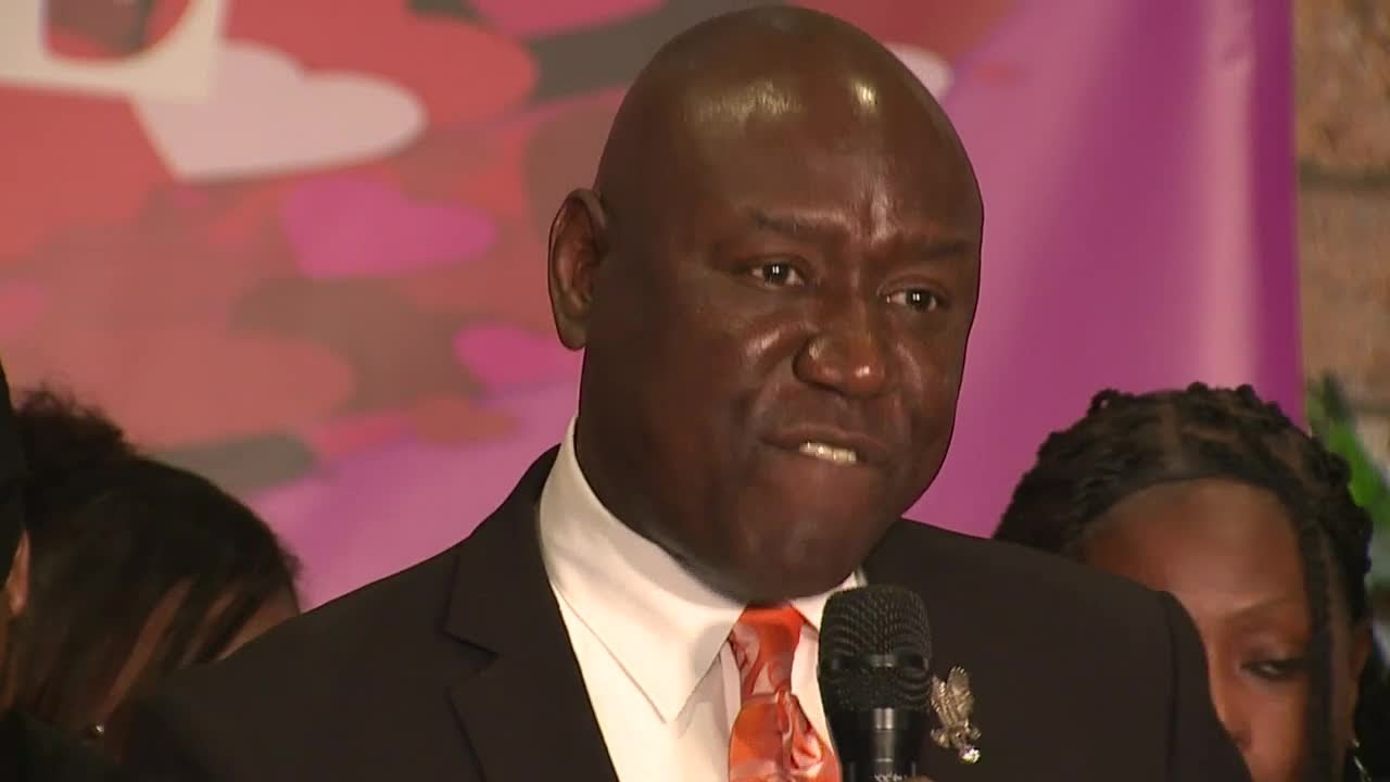 Press conference with Ben Crump, attorneys, family of Rajon Belt-Stubblefield