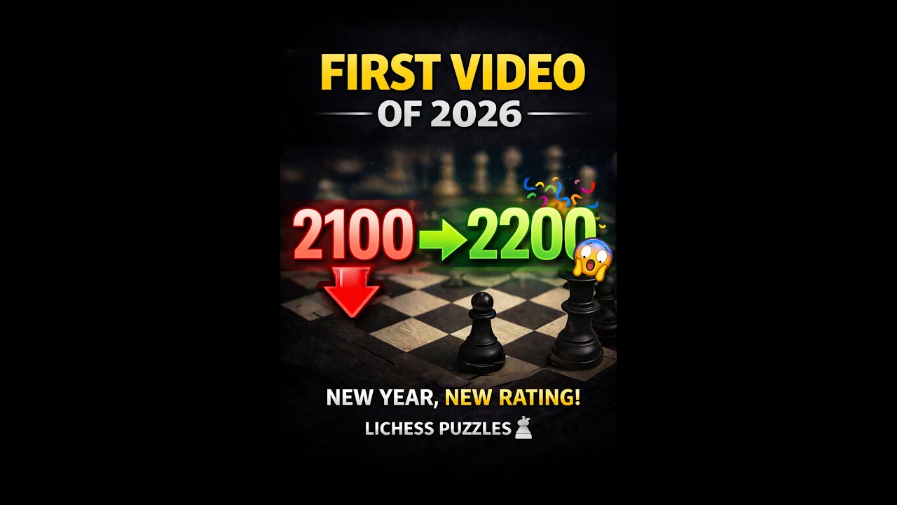 “FIRST VIDEO OF 2026 🎉 | 2100 → 2200 Lichess Puzzles | Happy New Year ♟️”