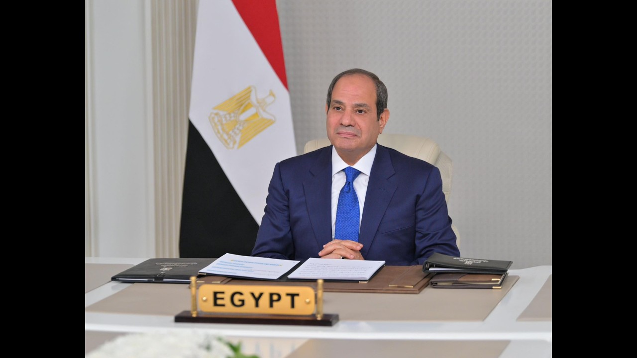 الرئيس السيسي يشارك عبر الفيديو كونفرانس في اجتماع الاتحاد الأوروبي الطارئ  حول التطورات الإقليمية