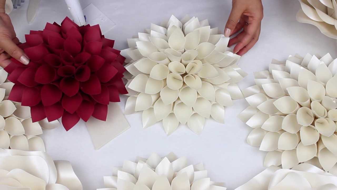 DIY Paper Dahlia Tutorial - My Wedding Backdrop Flowers