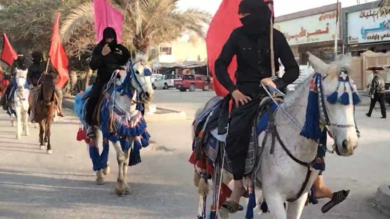 دخول موكب سفير الإمام الحسين عليه السلام أهالي الكوت إلى قضاء العزيزية