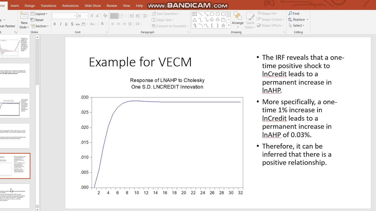 Video 20 - Impulse response functions Eviews vector error correction model (part 2)
