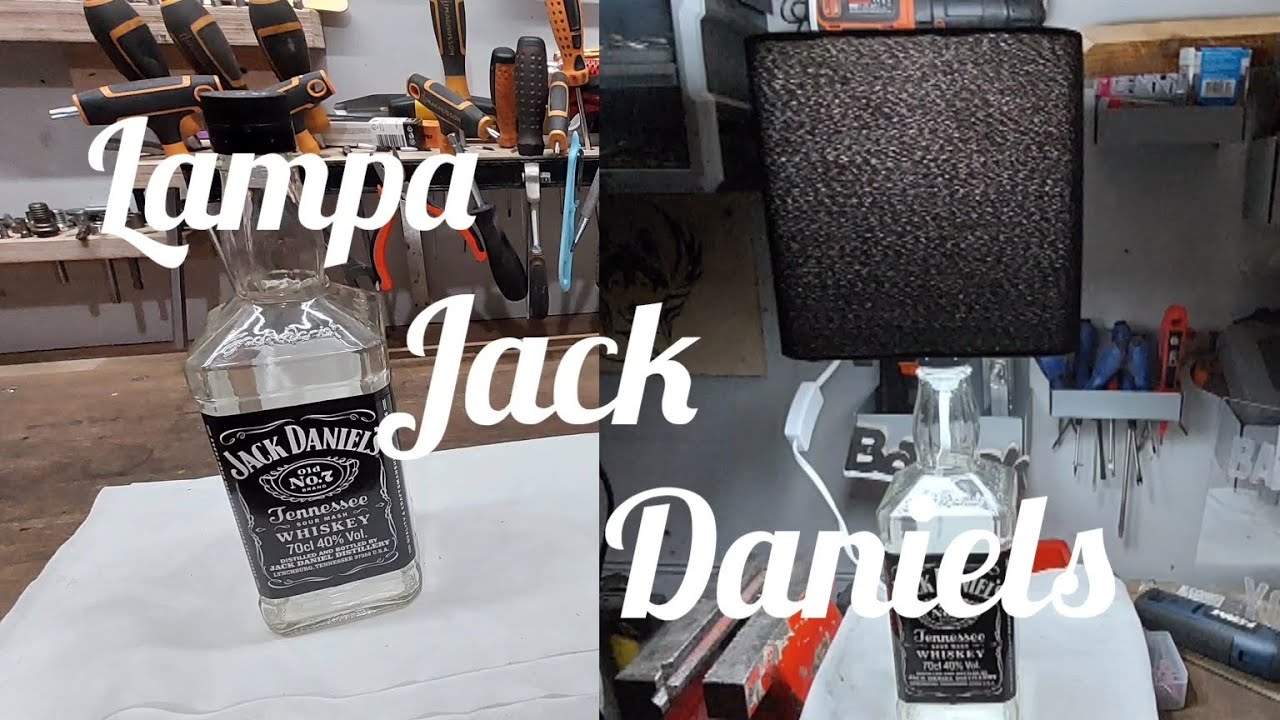 Jak zrobić lampę z butelki, Jack Daniels lamp