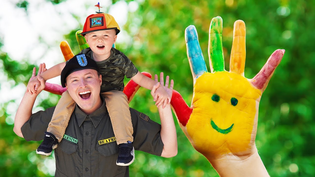 Lt Learning & Corporal Kai Explore Art Studio | Art & Educational Videos for Kids  Learn Colors, Etc