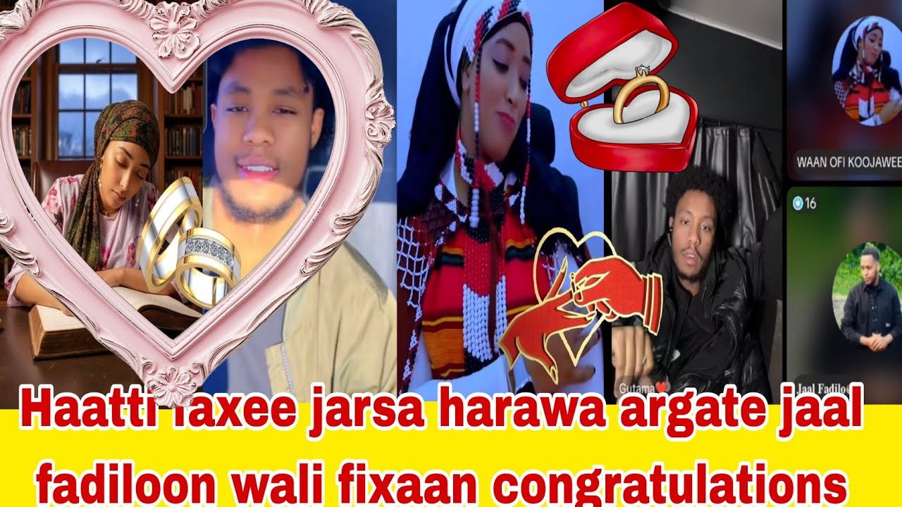 Haatti faxee jarsa harawa argate jaal fadiloon fi jarsii wali fixan  congratulations 🎊💍❤️