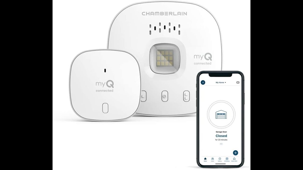 myQ Chamberlain Smart Garage Control - Wireless Garage Hub and Sensor with Wifi & Bluetooth