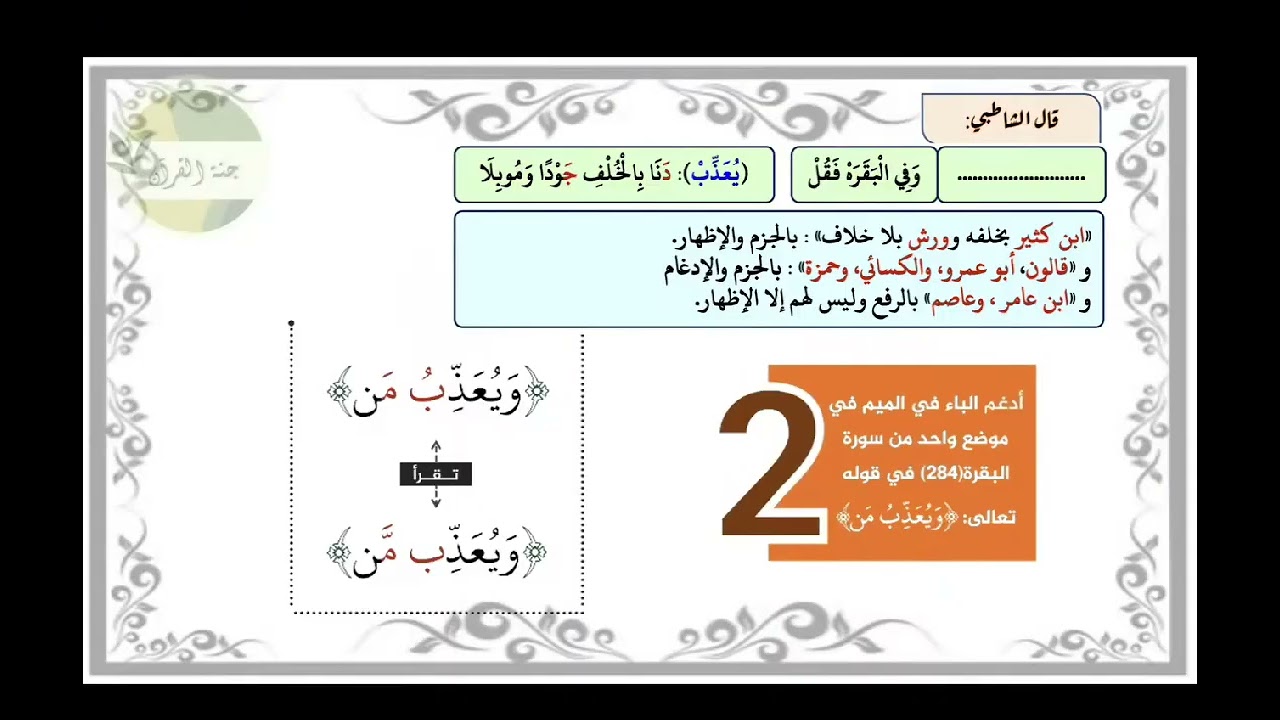 حروف قربت مخارجها (رواية قالون)