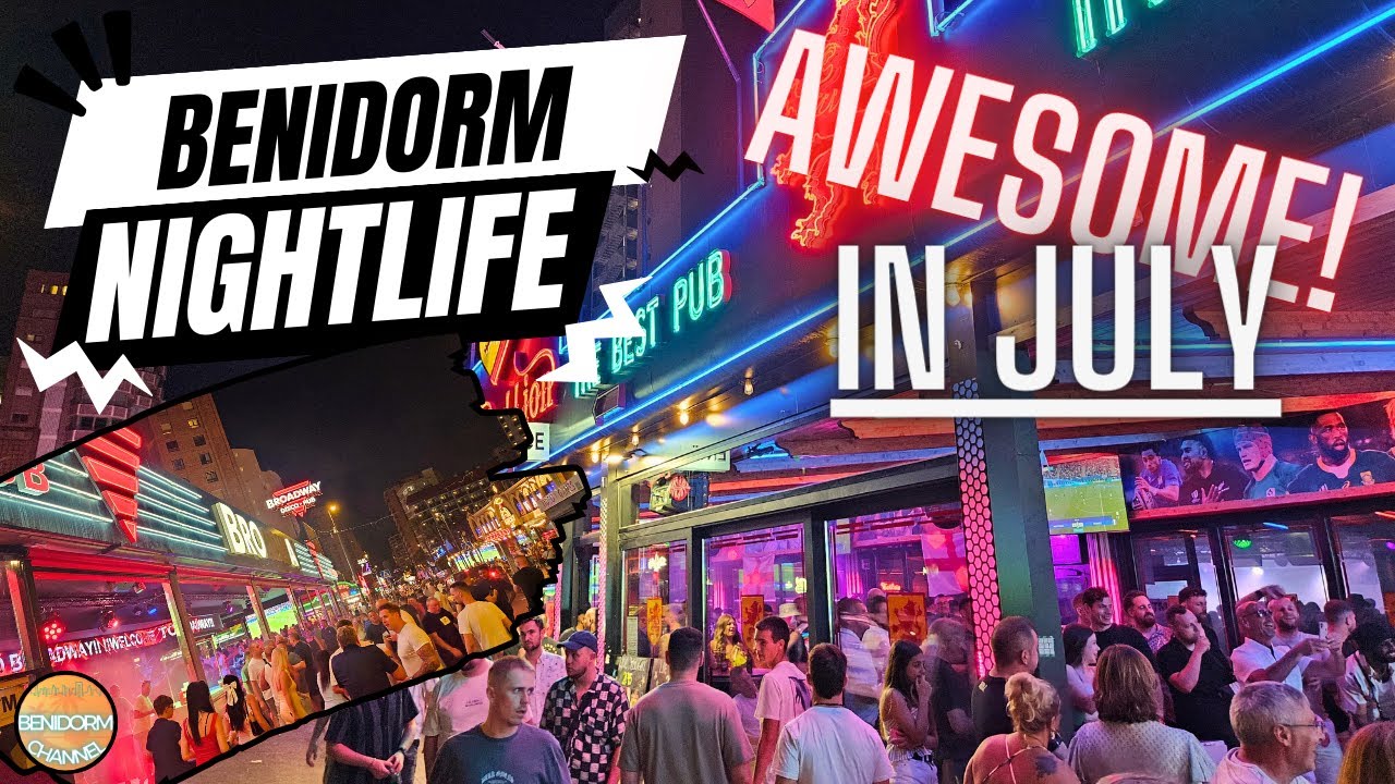 Benidorm - Calle Gerona at Midnight in July 2024 4K