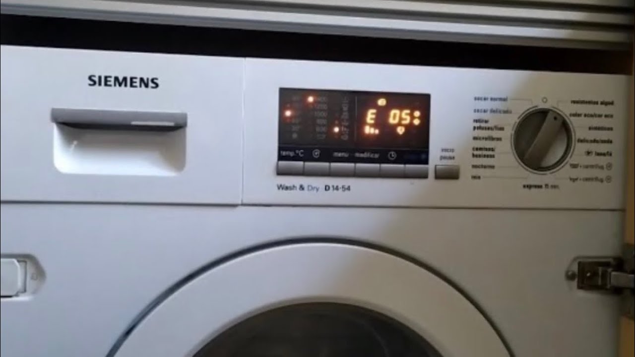 Reparación ERROR E05 LAVADORA SIEMENS 