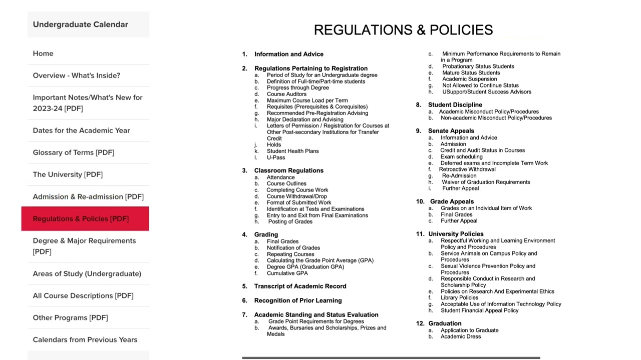 UWinnipeg First-year Information Video Series: #3 Academic Calendar Overview